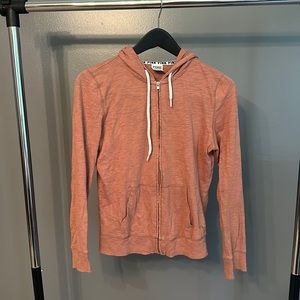 Victoria’s Secret Pink light zip up hoodie burnt orange XS